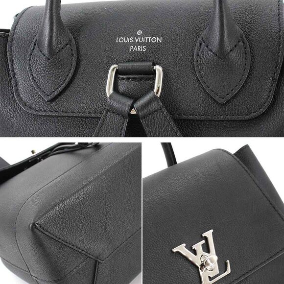 Louis Vuitton LockMe Backpack Rucksack Leather Noir - Picture 8 of 9